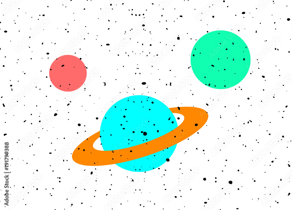Obraz premium Saturn planet illustration