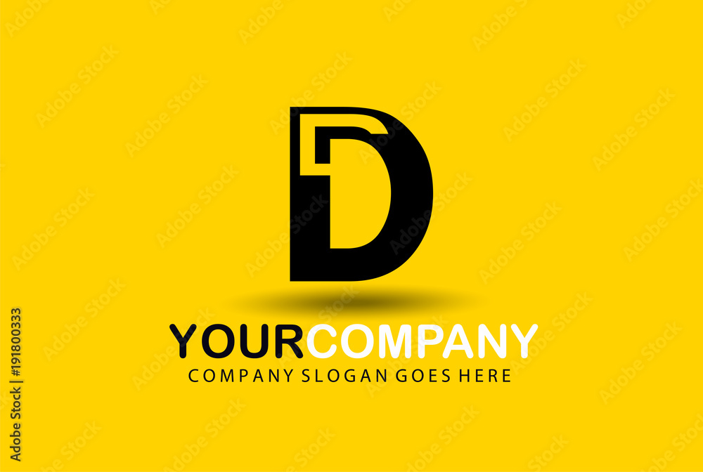 Creative Vector Line Letter D Alphabet Symbol Creative Vector Line Letter D Alphabet Symbol