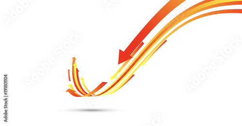 frecce 3d, fuoco, calore, 