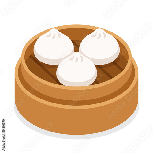 Dum sum dumplings in basket
