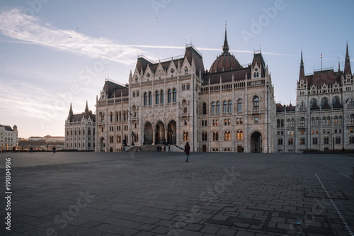 Newly renovated Budapest Parliament in Kossuth Square, Hungar