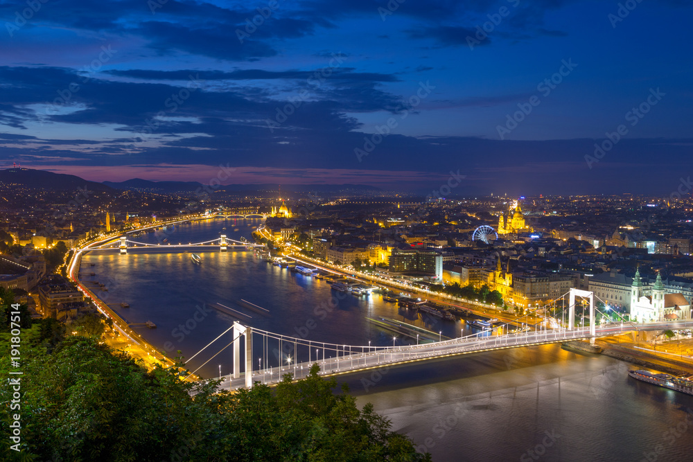 Fototapeta premium Aerial view of Budapest, Hungary