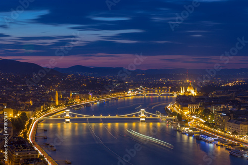 Aerial view of Budapest, Hungary
