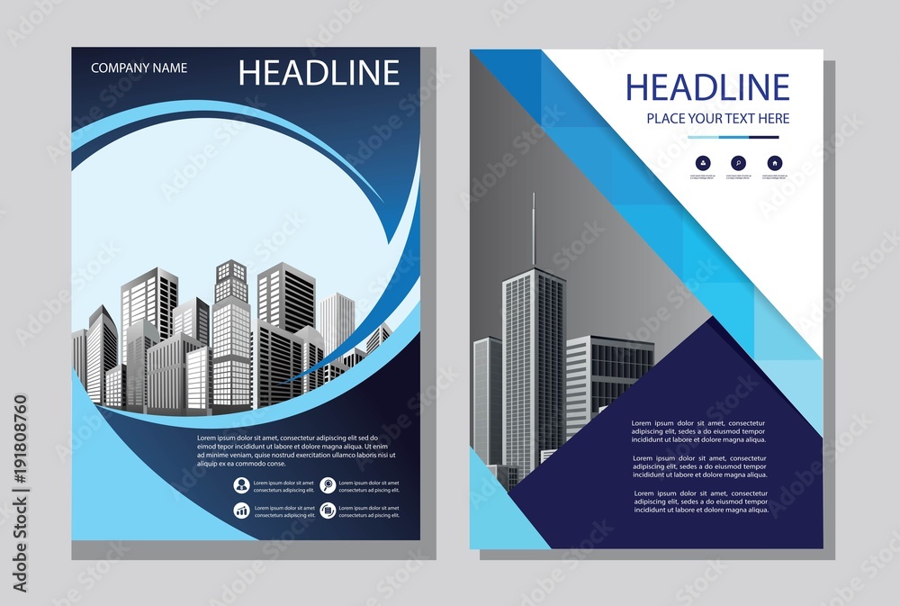 cover blue for brochure business template cover blue for brochure business template