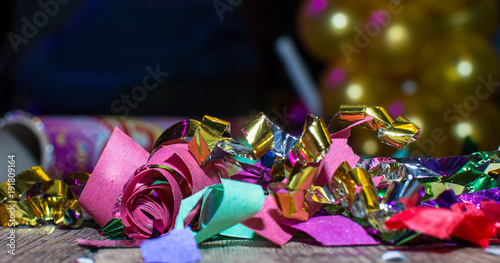 A pile of fired confetti