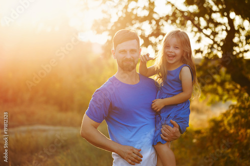 Family. Father and daughter. Smiles