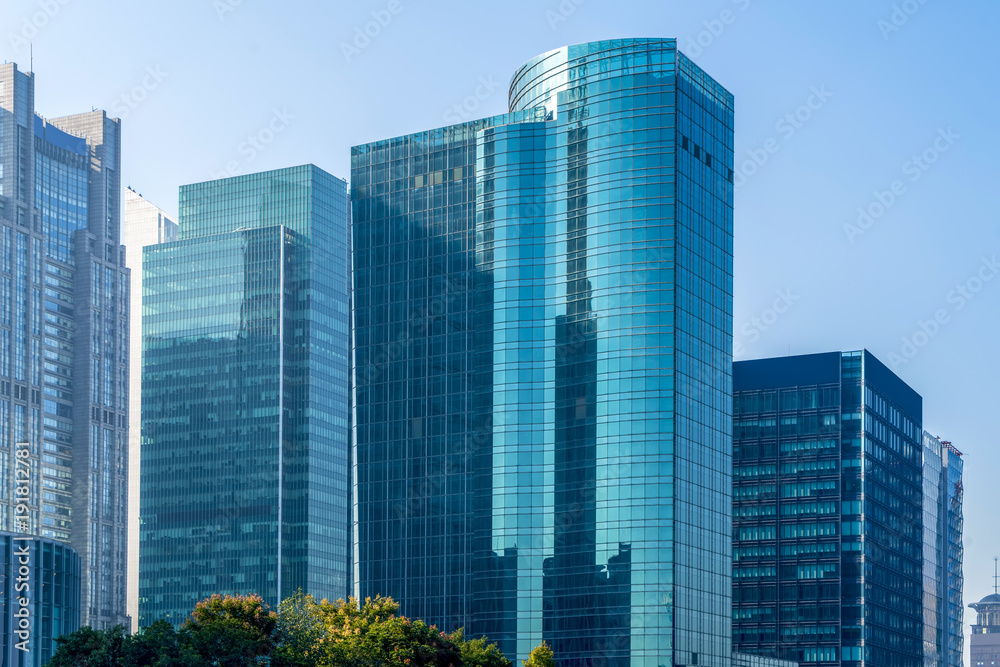 Urban building skyscrapers in Shanghai Financial District Urban building skyscrapers in Shanghai Financial District
