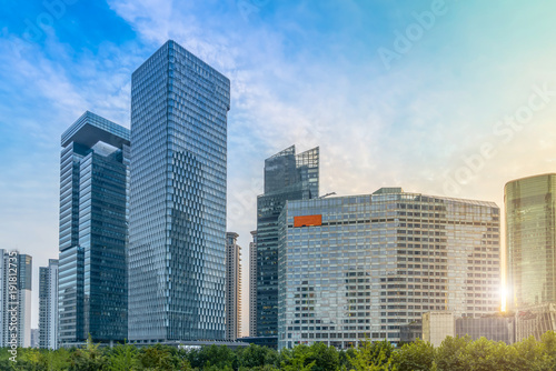 Urban building skyscrapers in Shanghai Financial District © 昊 周