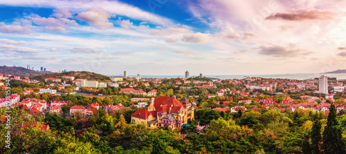 The skyline of the architectural landscape in the old city of Qingdao