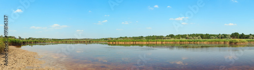 Summer iodine lake with a therapeutic effect thanks to the high content of iodine, Ukraine