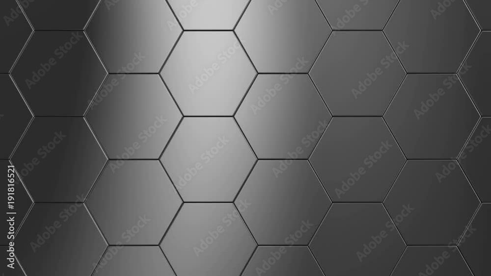 Black hexagon background. 3D render Black hexagon background. 3D render