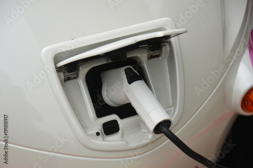 Electric vehicle (EV) during charging