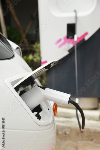 Electric vehicle (EV) during charging photo