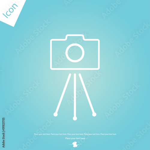 Photo camera line icon