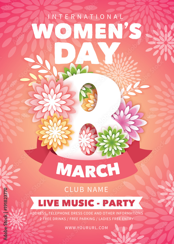 Obraz premium Womens Day greeting design