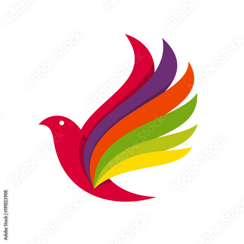 Dove bird vector logo stock vector