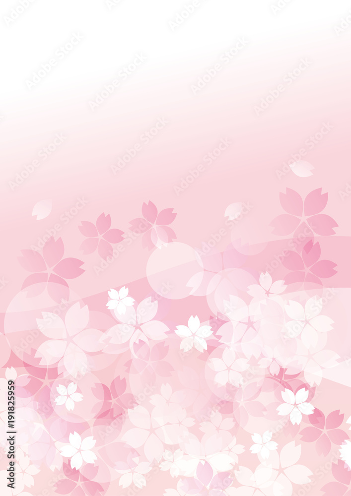 桜たくさん ピンク 全面