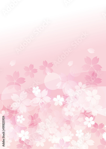 桜たくさん ピンク 全面 © ヨーグル