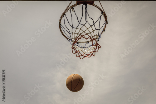 Basketball Flight Hoop Net Outdoors © ChrisVanLennepPhoto
