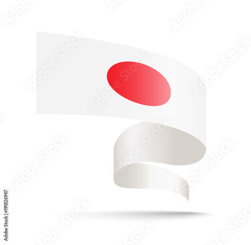 Free Download Japan flag in the form of wave ribbon. - GFXLoad