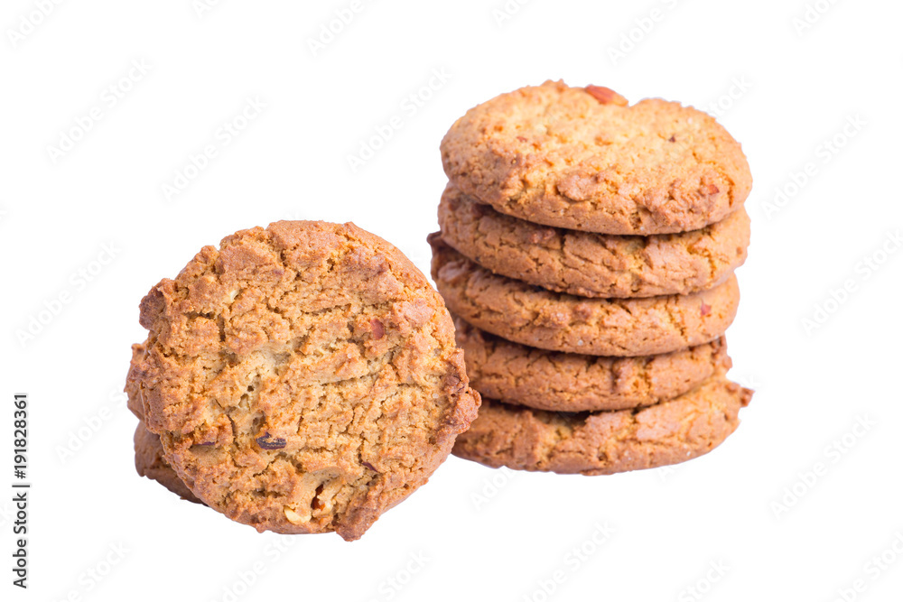 Oat cookies isolated Oat cookies isolated