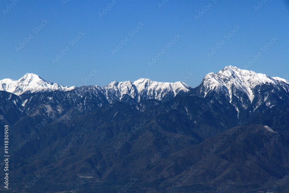 Gongendake mountains in Southern Alps, Yamanashi, Nagano, Japan