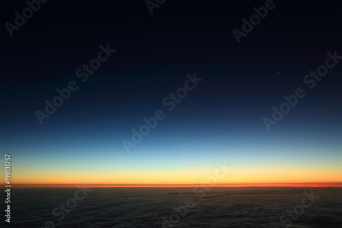 Sunrise over the Atlantic Ocean, seen from Pico volcano (2351m), Pico Island, Azores, Portugal, Europe © Rechitan Sorin