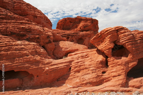 Rock formation at Beehives in Valley of Fire State Park in Nevada in the USA 