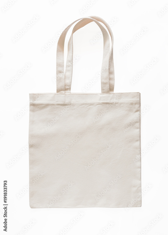 Tote bag canvas fabric cloth eco shopping sack mockup blank template ...