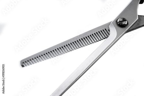 Scissors for cutting hair. For the barber. professional scissors for haircuts isolated on white background