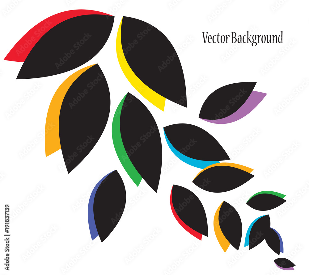 Abstract colorful fluttering petals. A symbol of purity, peace, love and happiness. Abstract colorful fluttering petals. A symbol of purity, peace, love and happiness.
