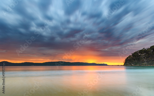 Cloudy Sunrise Seascape