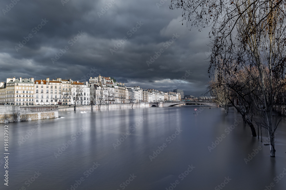 Fototapeta premium Paris Seine Crue