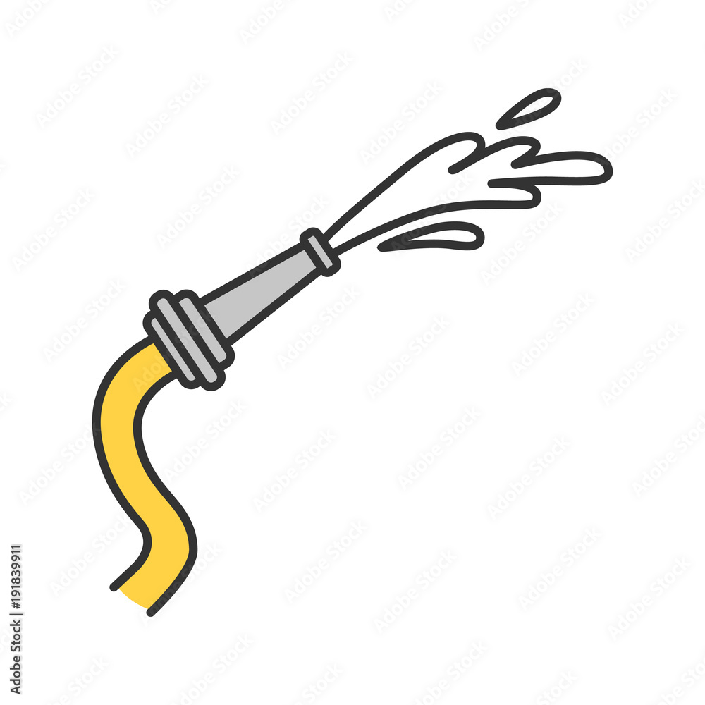 Fire hose color icon