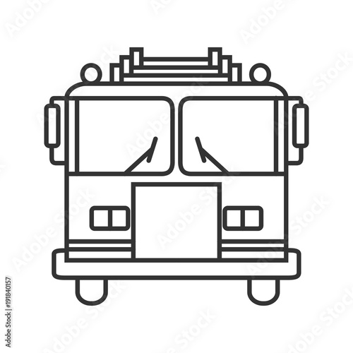 Fire engine linear icon
