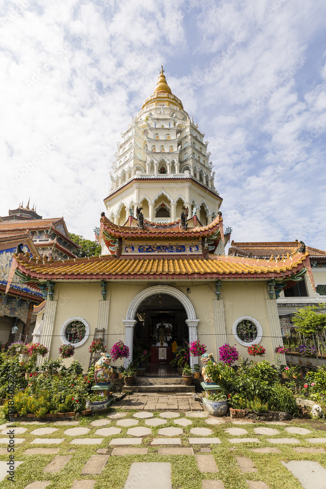 Buddhist temple Kek Lok Si with Pagoda in Penang, Malaysia, Georgetown