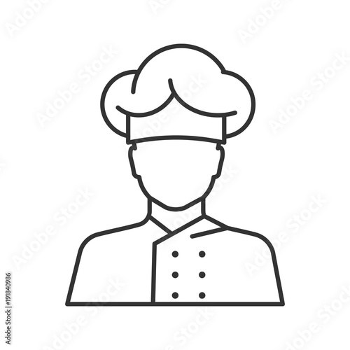 Chef cook linear icon