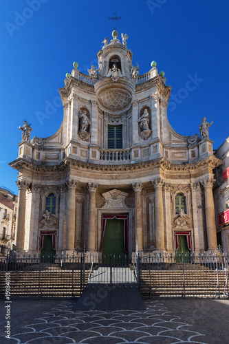 beautiful baroque church in Catania, Sicily