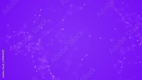 Abstract beautiful geometric background with moving lines, dots and triangles. Plexus fantasy abstract technology. 4k
