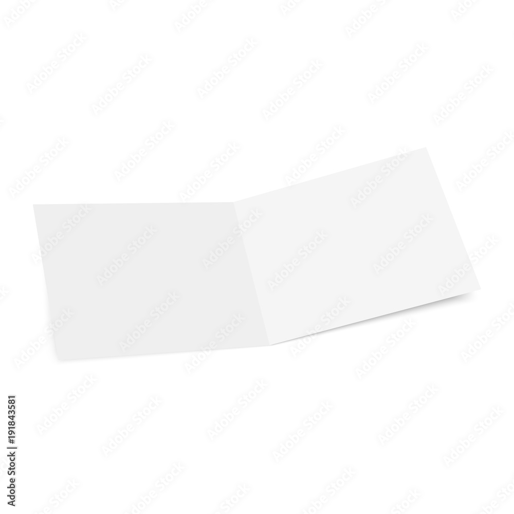 Opened magazine, business card, journal or booklet. Mock up for your design. Vector Opened magazine, business card, journal or booklet. Mock up for your design. Vector