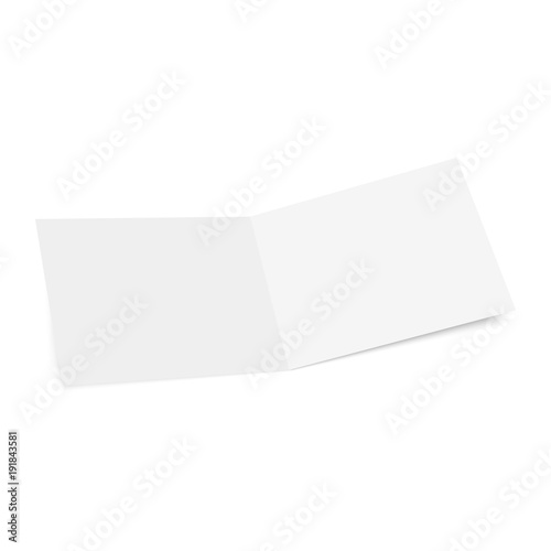 Opened magazine, business card, journal or booklet. Mock up for your design. Vector © Rafael