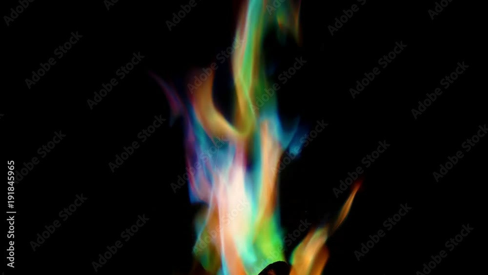 Pan Down Onto Mystical Color Fire Pan Down Onto Mystical Color Fire