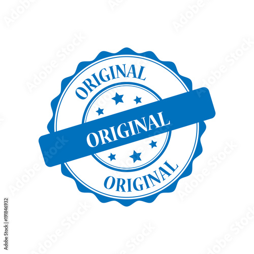 Original blue stamp illustration