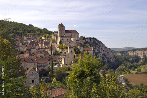 Europe, France, Midi Pyrenees, Lot, the historic clifftop village tourist attraction of St Cirq Lapopie