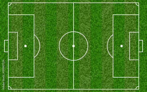 Soccer field. Football european field. Vector illustration