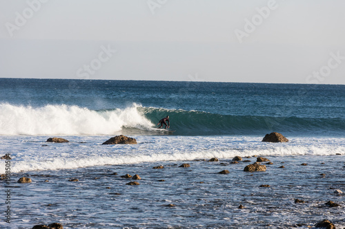 Waves great and perfect for surfing on a winter day with swell of dreams in Catalonya, Spain © Daniel Rodriguez