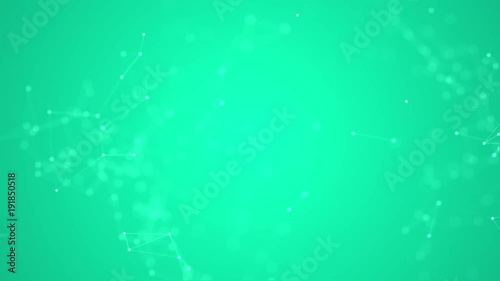 Abstract beautiful geometric background with moving lines, dots and triangles. Plexus fantasy abstract technology. 4k