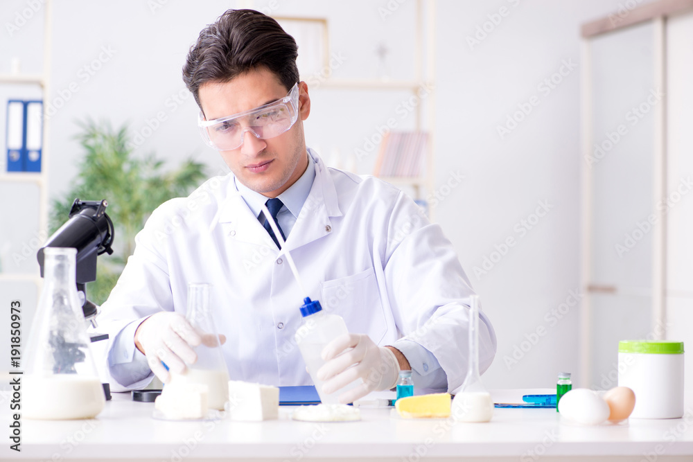 Food scientist testing new stuff in the lab Food scientist testing new stuff in the lab