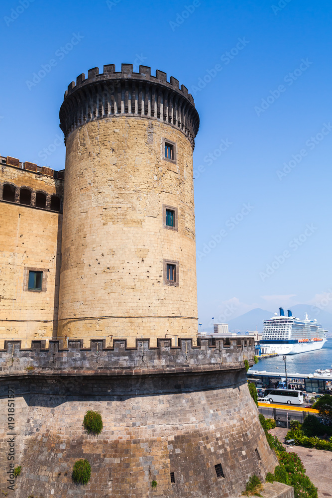 Round tower of the Castel Nouvo in Naples