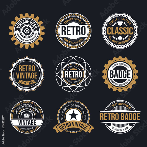 Circle Vintage and Retro Badge Design